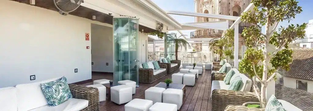 Vip Louge space at rooftop bar terraza de san juan in malaga