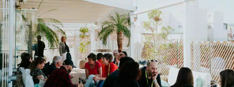 Fotografía de evento de festival de cine francés en Terraza de San Juan